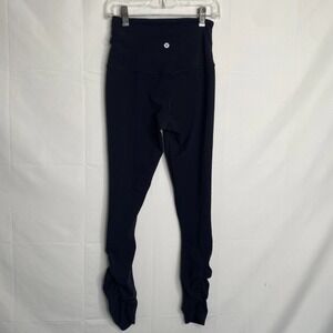 Lululemon Black Ruched Waist Pant ‎ Size 4